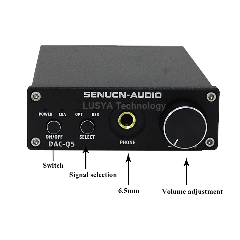Lusya CS4398 CS8416 Bluetooth 5.0 APTX Fiber
