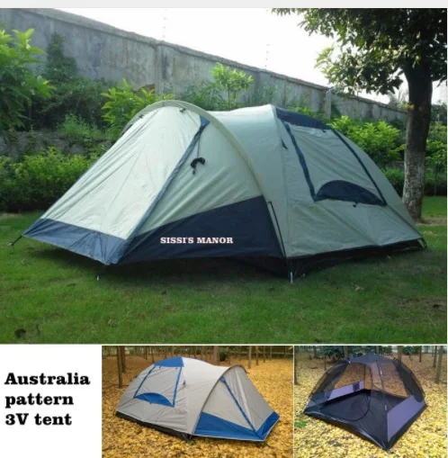 

SISSI'S MANOR 3-4 Person 1 Bedroom 1 Living Room Hiking Party Family Camping Tent Cycling Car Driving Waterproof Outdoor Tent