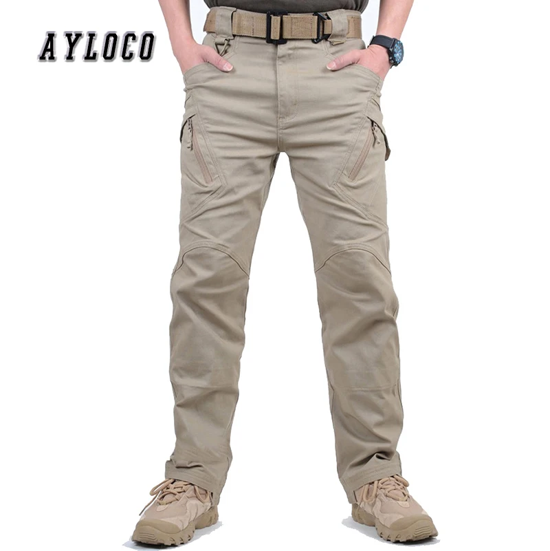 Для мужчин военный тактический штаны армейские брюки SWAT армейские военные брюки Для мужчин s грузов на открытом воздухе брюки для девочек повседневные брюки из хлопка