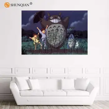 

Nice All Studio Ghibli Character Poster Custom Satin Poster Print Cloth Fabric Wall Poster Print Silk Fabric Print Poster 12-25