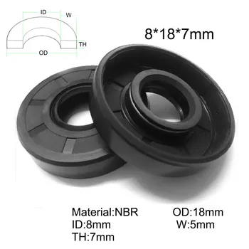 

Shaft Oil Seal TC-8*18*7 Rubber Covered Double Lip With Garter Spring/Size:8mm*18mm*7mm/20pcs