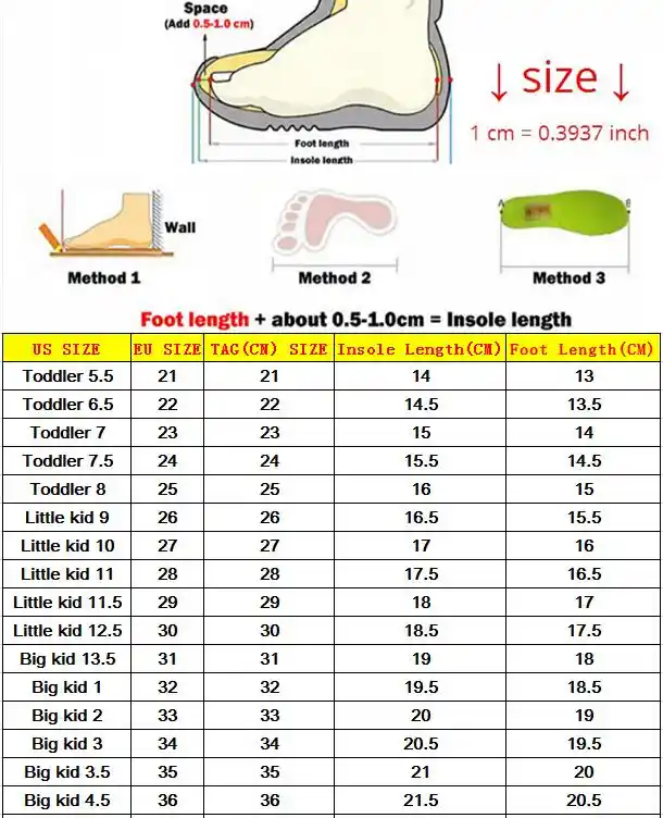 size 34 children's shoes