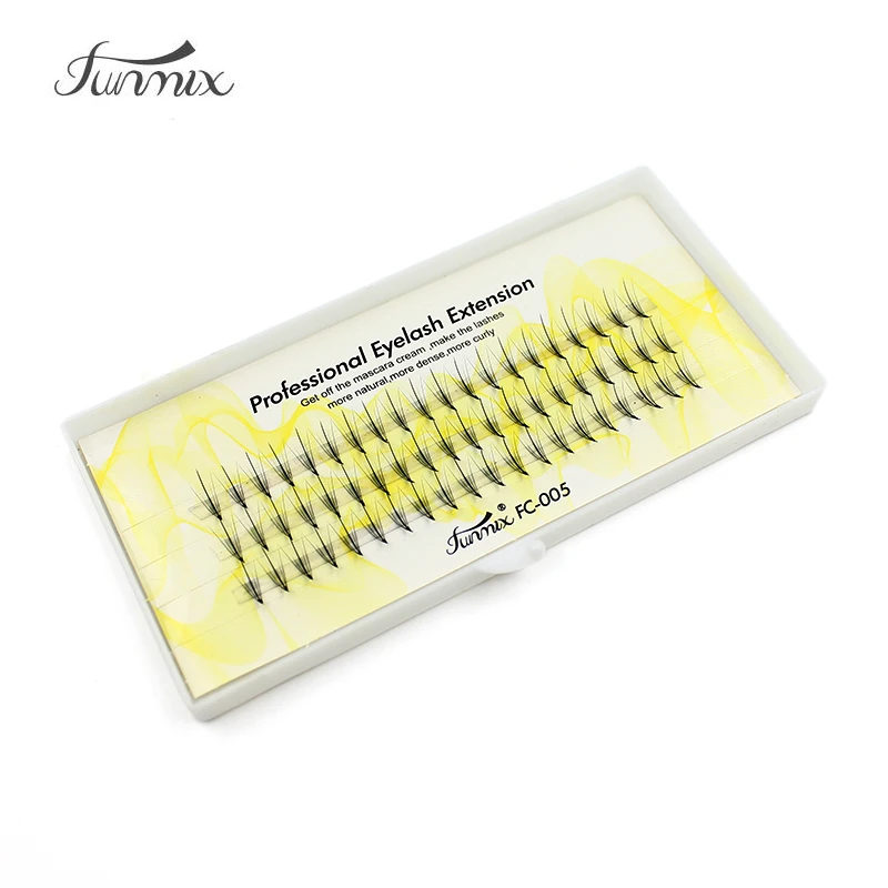 FUNMIX 5D eyelash + Pteris clouds hair eyelashes grafted plant single cluster false flat 0.07 C | Красота и здоровье