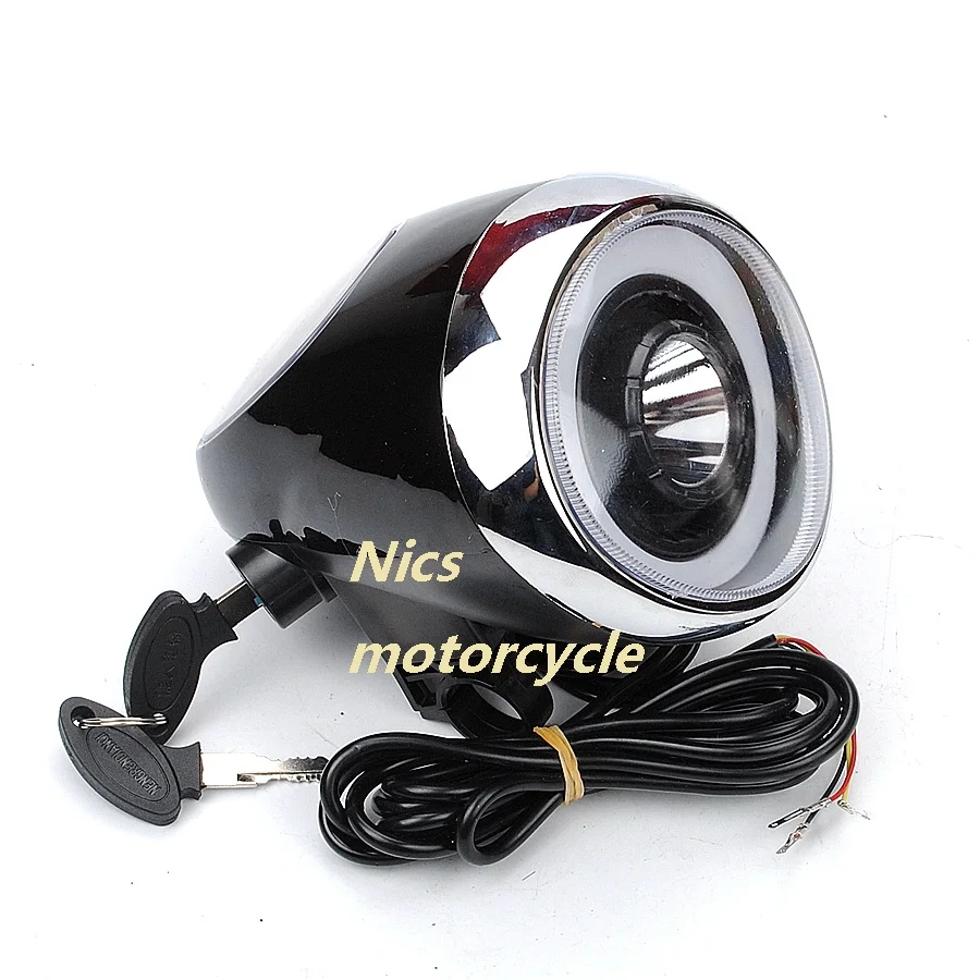 

LED Electric motorcycle 60V angel eye lamp Bluetooth audio instrument key switch