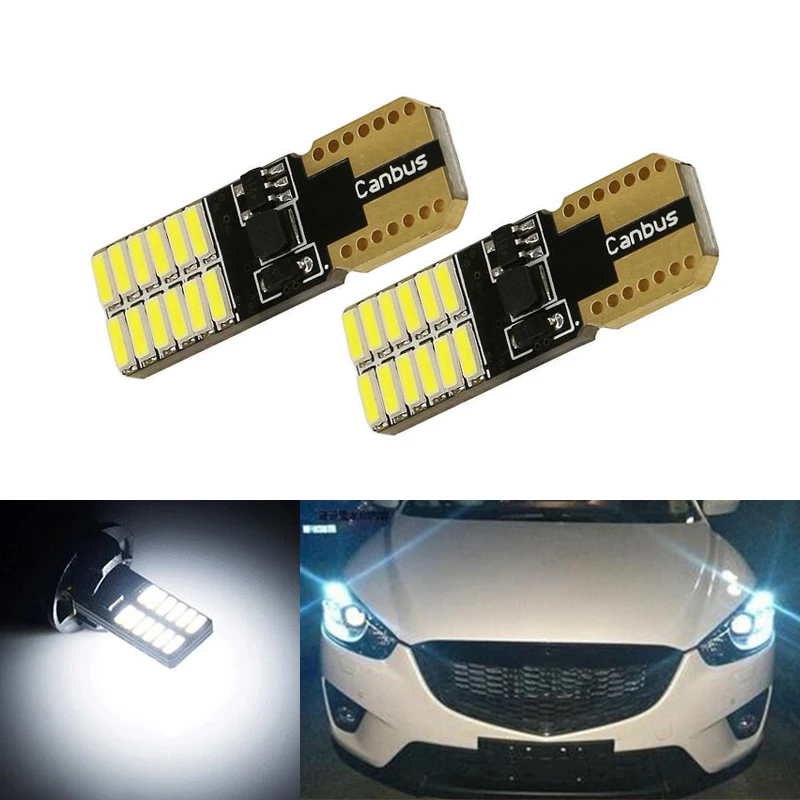 2x Blue 8 LED Replacement T10 Wedge Light Bulb 194 2450 2652 2921 2825 For NISSA