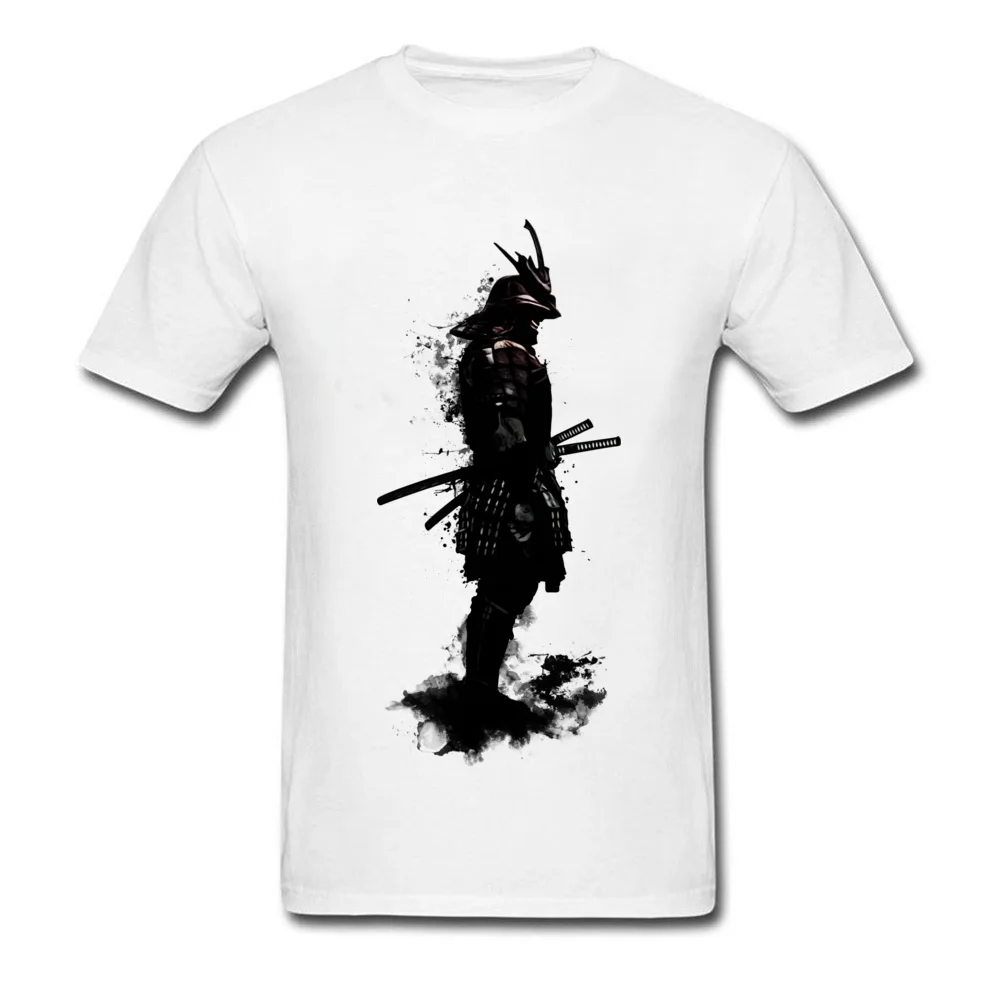 Normal Armored Samurai Casual Short Sleeve Summer Fall Tees Fashionable Round Neck Cotton Fabric Top T-shirts Man Tshirts Armored Samurai white