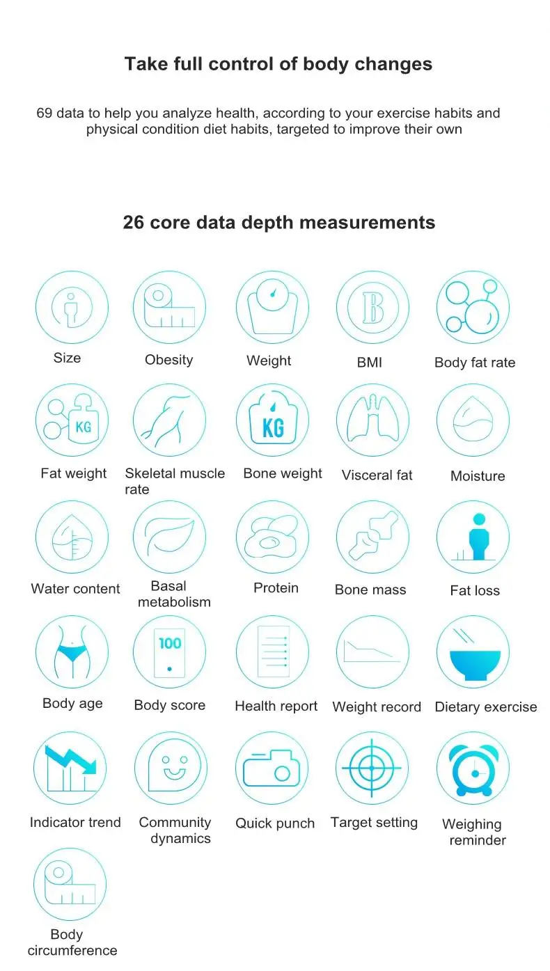 Монитор Жира в теле, умный монитор, шкала ИМТ, цифровое беспроводное приложение, весы, анализатор состава тела, бытовая забота о здоровье