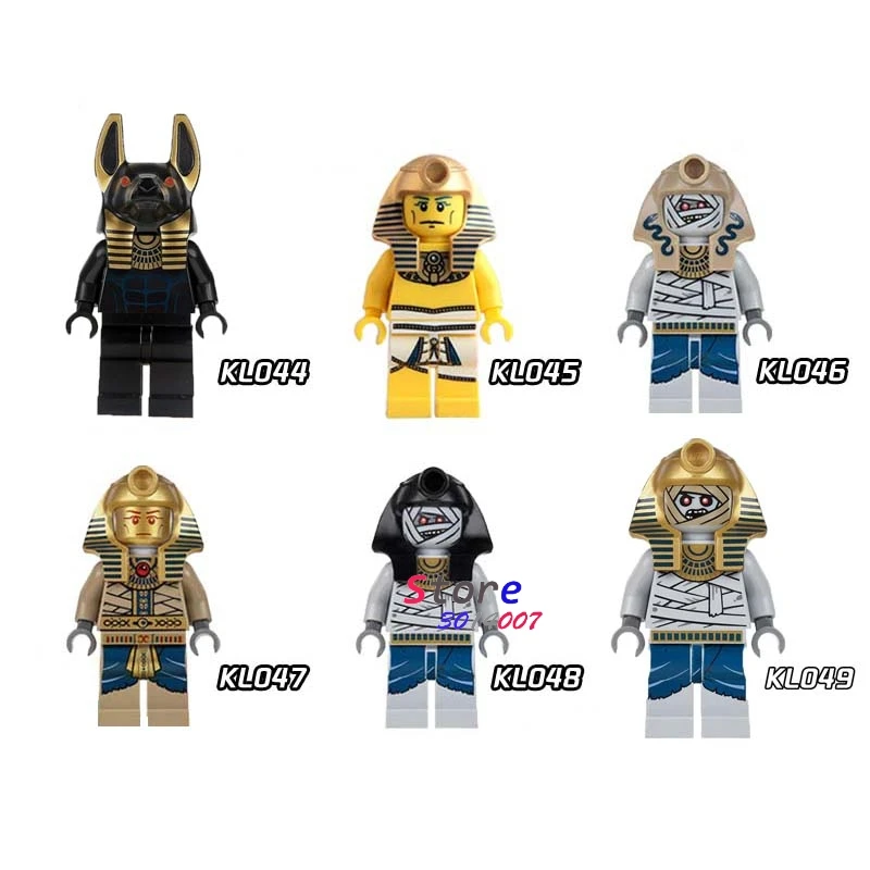 

Single Mummy Golden Face Pharoah's Egyptian building blocks model bricks toy for children kits brinquedos menino