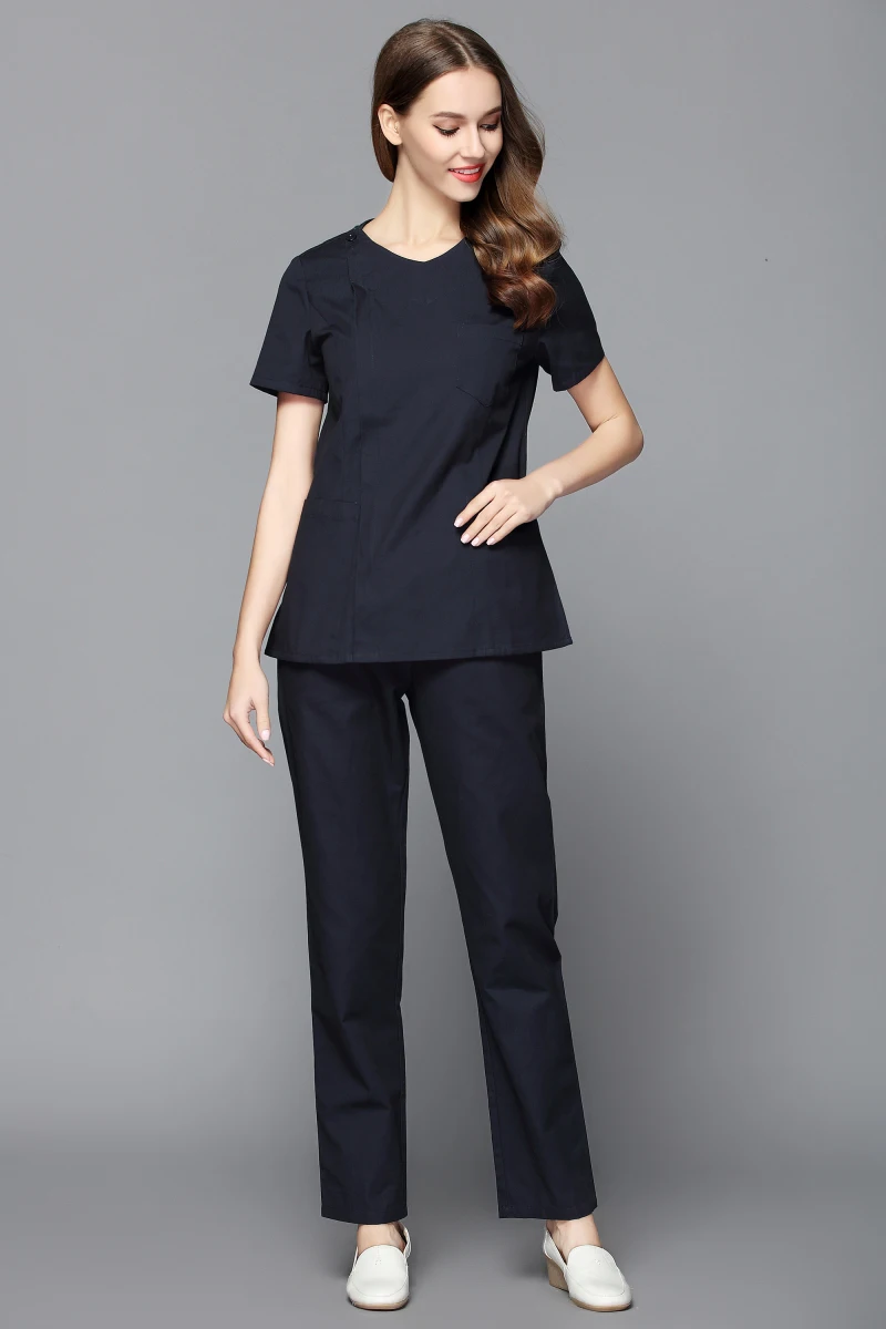 2018 г. летние женские медицинские скраб одежда комплект стоматологическая клиника и салон красоты Медсестра равномерное модный дизайн slim fit