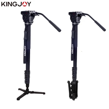 

KINGJOY Official MP4008F+KH-6750 Aluminum Flip Monopod Kit For All Models Camera Tripod Stand Movil Flexible Stativ SLR DSLR