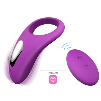 Wireless Remote Control Vibrator For Man Penis Sleeve Vibrator Ring Delay Time G-spot Clitoris Stimulator Adult Toys for Couples 3