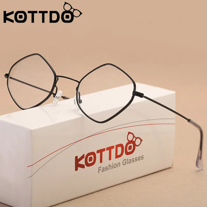 KOTTDO, женские ретро очки, оправа, мужские прозрачные очки, оправа, винтажные очки, оптические ромбовидные очки Oculos De Grau Femininos Gafas