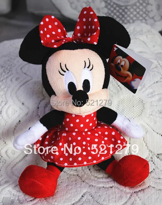 2017 new 1pcs 28cm 11inch Minnie mouse plush soft font b toys b font red color