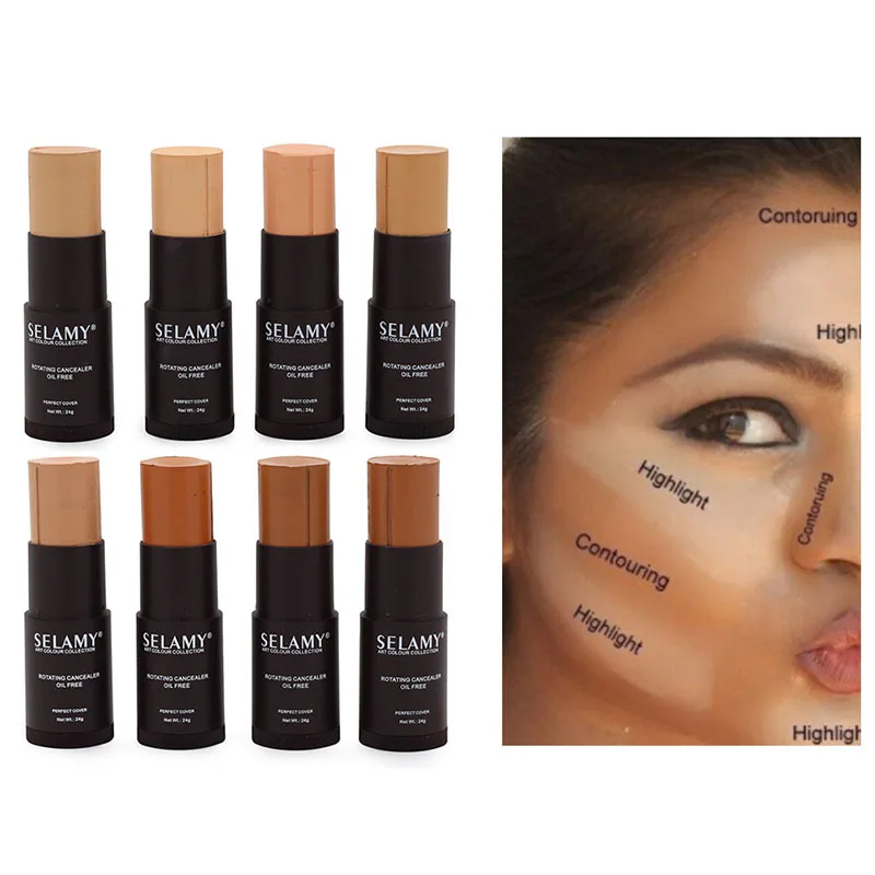 1pcs Foundation Makeup Full Cover Contour Face Concealer Base Primer Moisturizer Hide Blemish