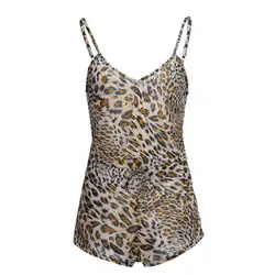 Женские пикантные леопардовые печати кофточка от пижамы комплект пижамы нижнее бельё для девочек комплект сладкий обувь пижамные