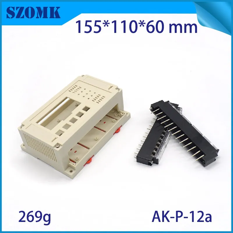 szomk plastic box for electronics project din rail enclosure with connectors terminal blocks electrical plastic outlet boxes control enclosure junction housing (9)
