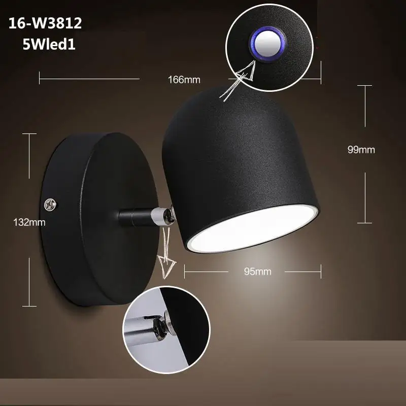 Parede Lampen современный Badkamer Verlichting аппликация Murale Aplique Luz Lampara De Pared внутренний светильник Настенный светильник для спальни - Цвет абажура: Number  4