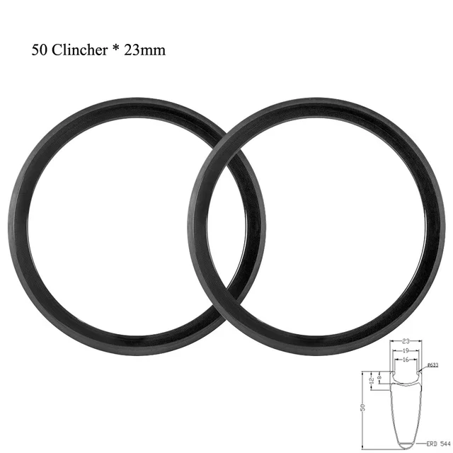 Cheap 3K Carbon Rim Clincher 50mm Depth Matte Carbon Rims 700c Clincher/Tubular Road Bike Rims 23mm width 20/24H  1 Year Warranty EMS