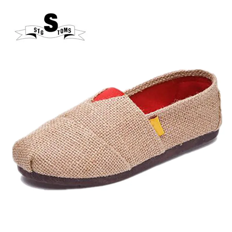 

Hot Men Women Shoes Spring and Summer Arrival Retro Linen Breathable Comfortable Flat with Canvas for Espadrilles shoes twm0081