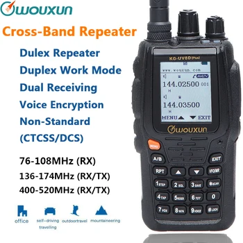 

Wouxun KG-UV8D VHF UHF Dual Band Plus Cross Band Repeater Voice Encryption Two Way Radio