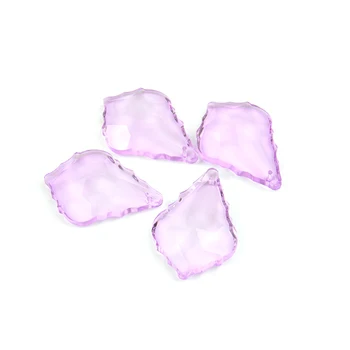 

10 Pieces Purple Diamond Hanging Crystal Maple Leaf Prism Pendant 1.5 Inch Crystal For Pendant Chandelier Free Shipping