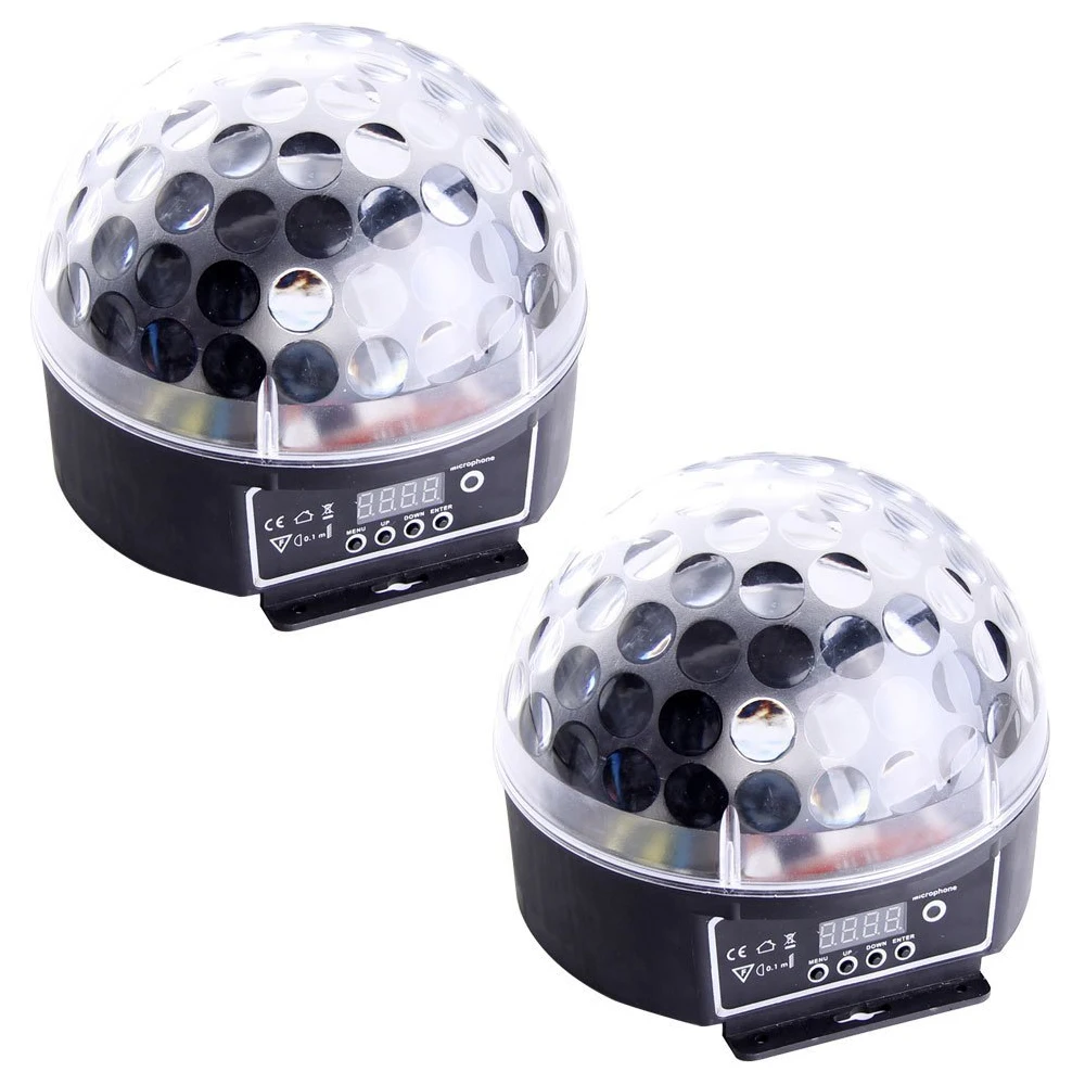 

BIFI-2 Pcs of Voice-activated Disco DJ Party LED Ball Stage Light Lighting Magic Bar KTV Club Party Crystal Effect DMX512 Cont