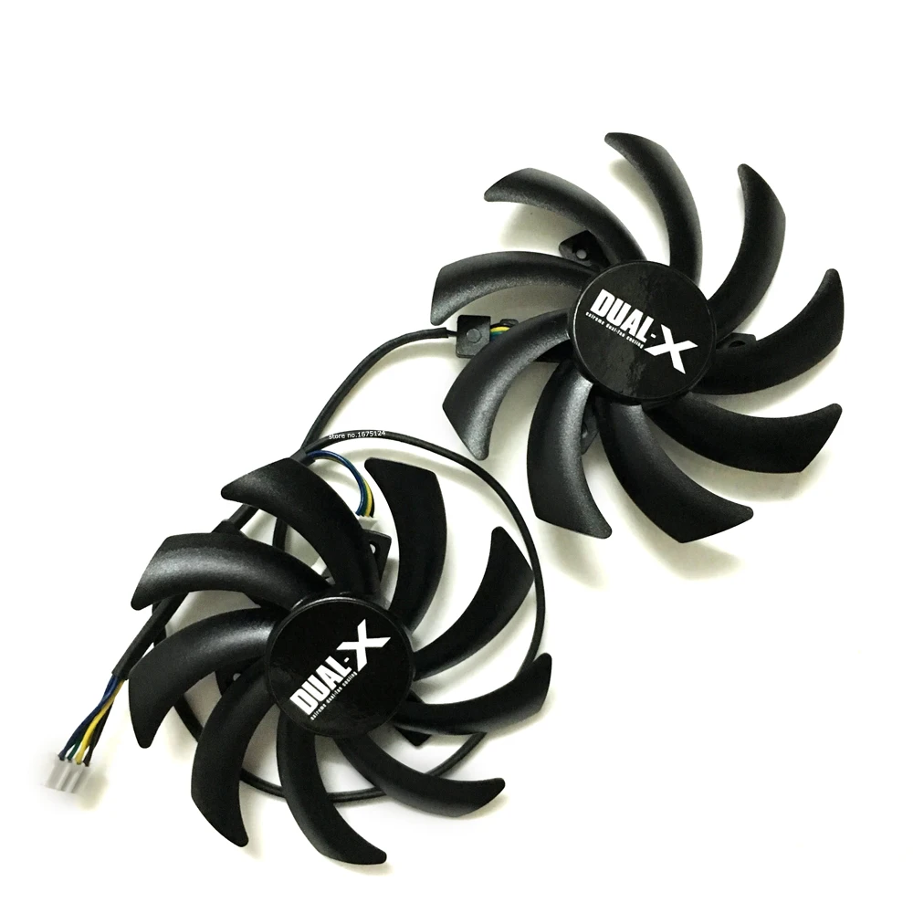 2Pcs Lot Firstd FD7010H12S DC 12V 0 35AMP 4Pin 4 Wire Dual 85MM VGA Card Fan