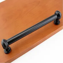 Modern simple kitchen cabinet handles black cupboard pulls 224mm zinc alloy drawer dresser wardrobe furniture handles pulls knob