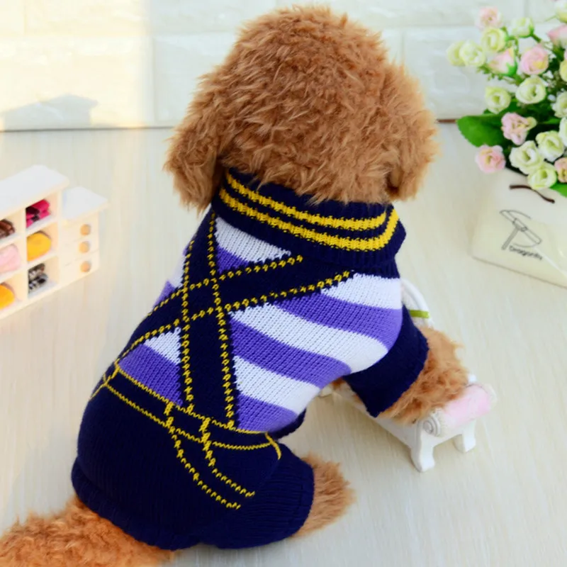 Retail New Arrival Noble Pet Dogs Winter Striped Sweater Coat Dogs