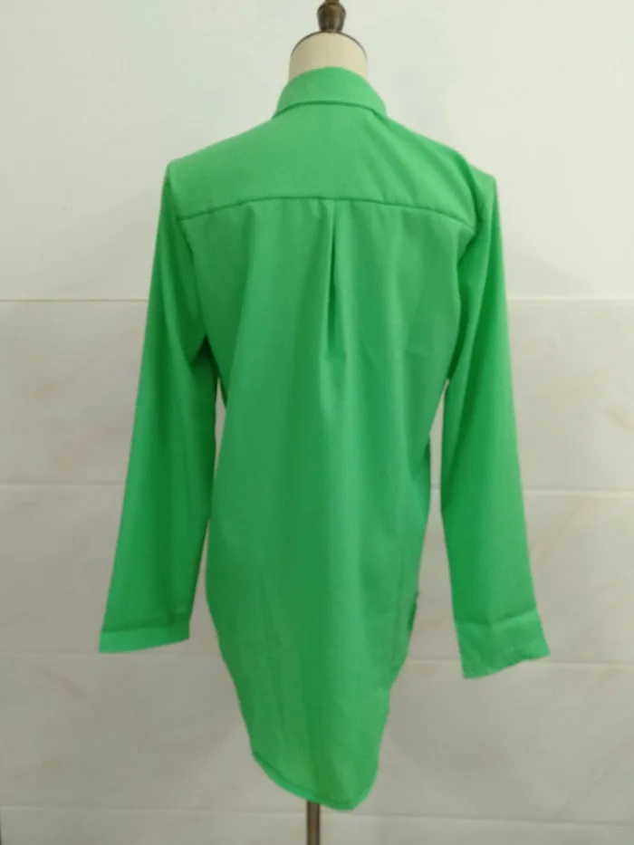 Ladies White Long Sleeve Chiffon Shirt Black Long Tops Women New Turn Down Collar Shirt Blouse Button Office Workwear Shirts Top 15