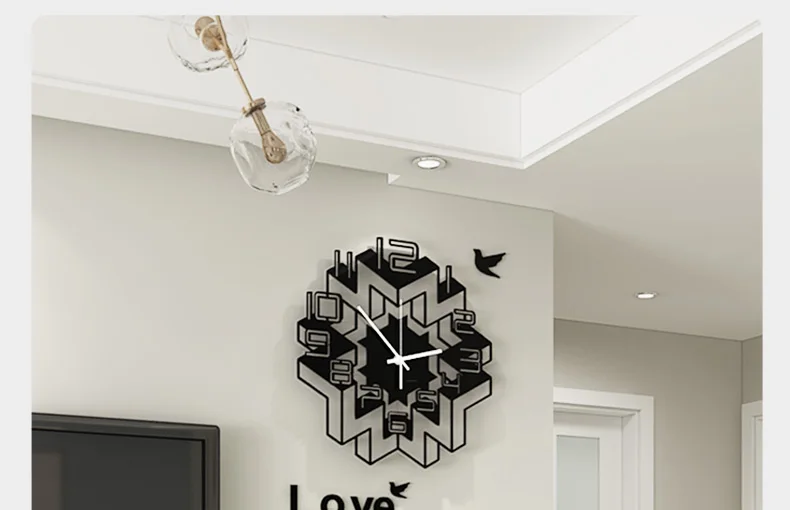 Креативные настенные часы современный дизайн с настенными стенками бесшумные черные Подвесные часы Металлическая указка кварцевые настенные часы
