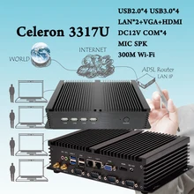 Micro PC Intel Core i3 4010U i5 3317U HTPC 4 К HD Linux XBMC коди DHL Бесплатная Доставка 3 Лет Гарантия на usb Mini PC usb 3.0 COM * 2