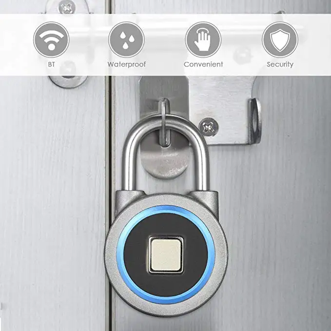 Блокировка отпечатков пальцев Bluetooth без ключа биометрический замок водонепроницаемый USB зарядный замок для системы Android IOS