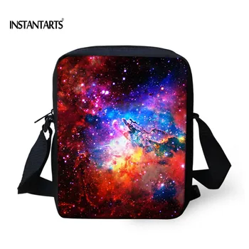 

INSTANTARTS Brand Women Small Messenger Bag Stylish Universe Space Galaxy Printing Crossbody Bag for Ladies Travel Shoulder Bags