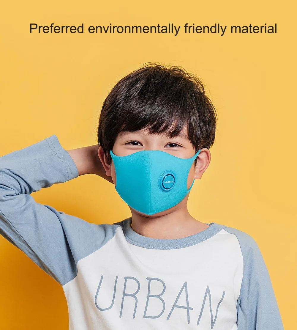 Детский Светильник Xiaomi SmartMi, 3 шт., дыхательная маска с защитой от дымки, мощная фильтрация, РМ2, 5, блокировка нескольких аллергенов