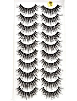 

2019 NEW 10 pairs 100% Real Mink Eyelashes 3D Natural False Eyelashes 3d Mink Lashes Soft Eyelash Extension Makeup Kit Cilios