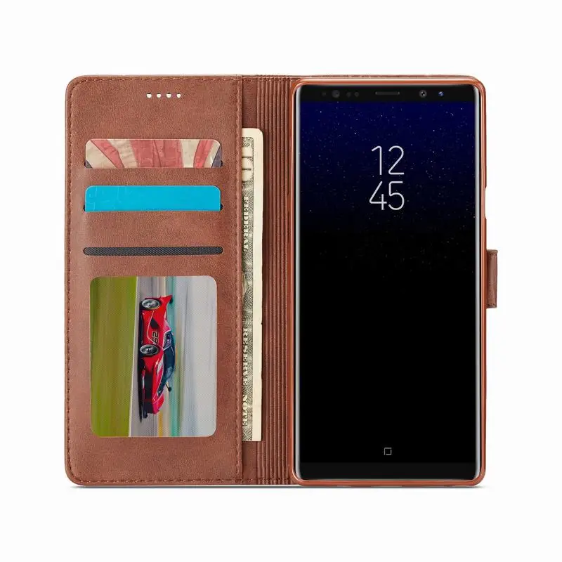 Чехлы для Samsung Galaxy Note 9 8 роскошный кожаный чехол книжка с магнитной застежкой