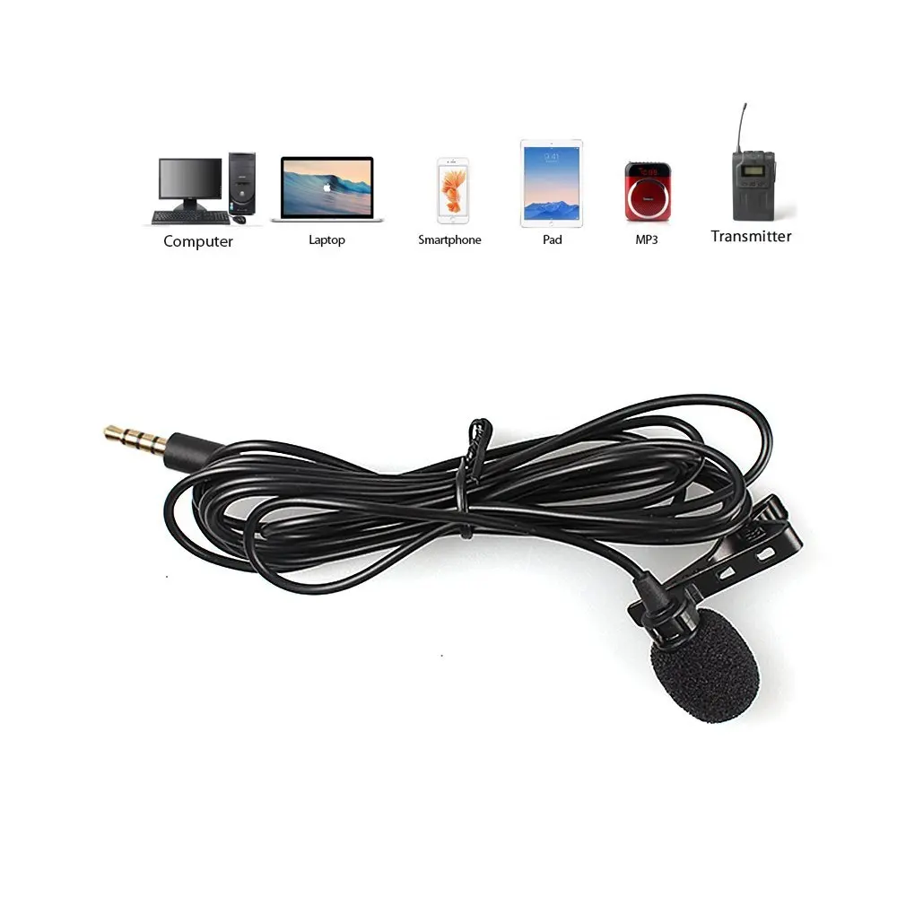 MAONO Lavalier Microphone with 6M Extension Cable Condenser Microphone Handsfree Clip-on for iPhone