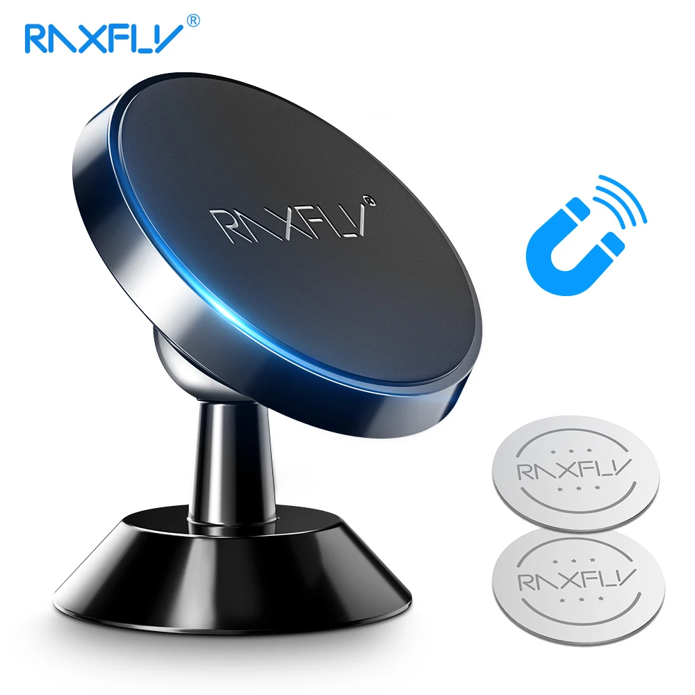 

RAXFLY Magnetic Car Phone Holder For Xiaomi Redmi Note 7 Mi 9 360 Rotation Car Holder For iPhone X XS Max 7 8 Phone Stand Holder