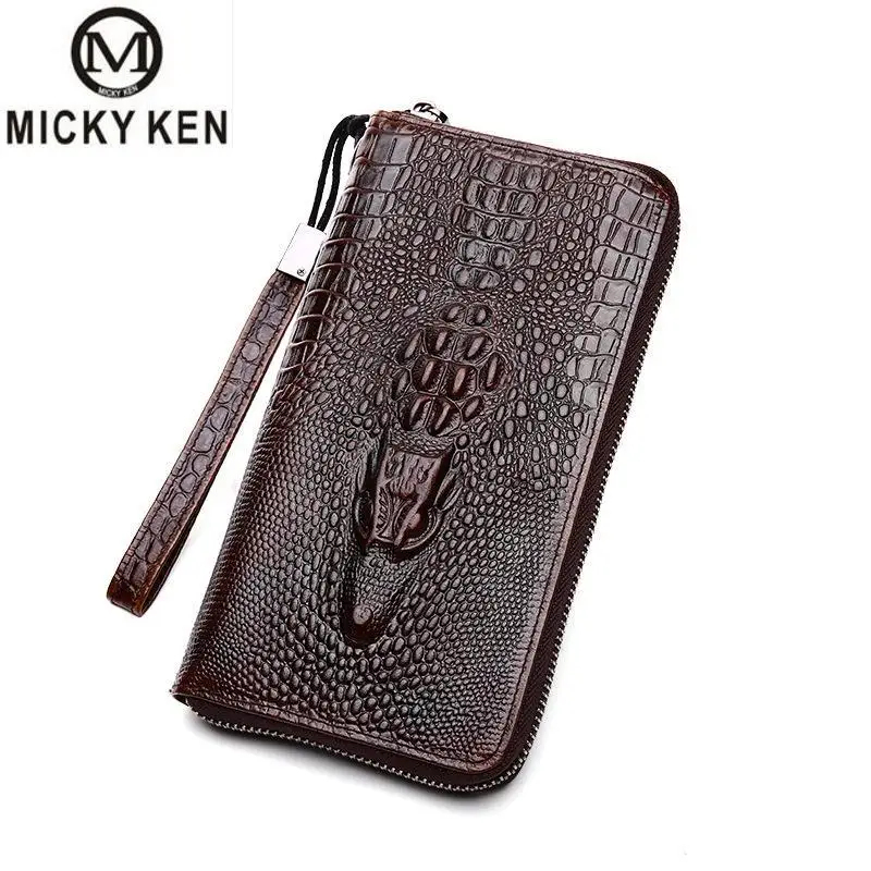 

Men Women Wallet Brand Genuine Leather Man Crocodile Long Clutch Wallets Embossing Alligator Men's Fashion Coin Purses Holders