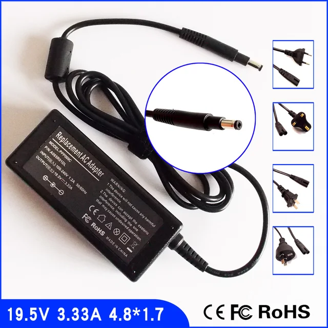 19.5V 3.33A Laptop Ac Adapter Power SUPPLY + Cord for HP Envy