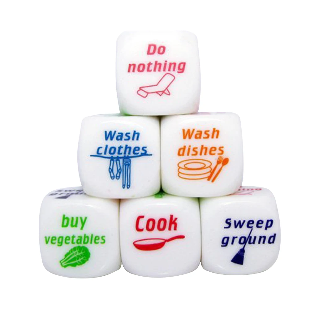 

Novelty Dice Creative Fun Dice Adult Toy for Daily Housework