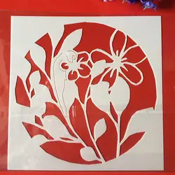 Новые 13 см круглый цветочный дизайн 85 DIY наслоения Трафареты настенная живопись записки окраска тиснильный альбом декоративная открытка