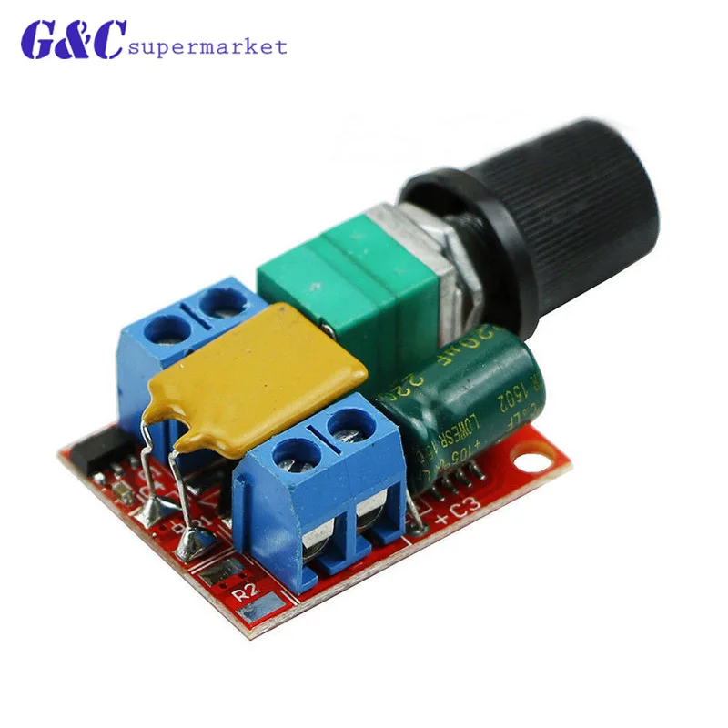 

Mini DC-DC 3V-35V 5A 90W PWM DC Motor Speed Controller Module Speed Regulator Control Adjust Adjustable Board Switch 12V 24V