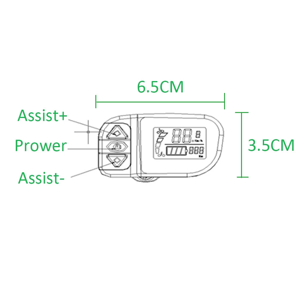 V lcd 6 lcd дисплей для TONGSHENG eBike Mid-Drive Motor TSDZ2 комплект Электрический велосипед/ЖК 6