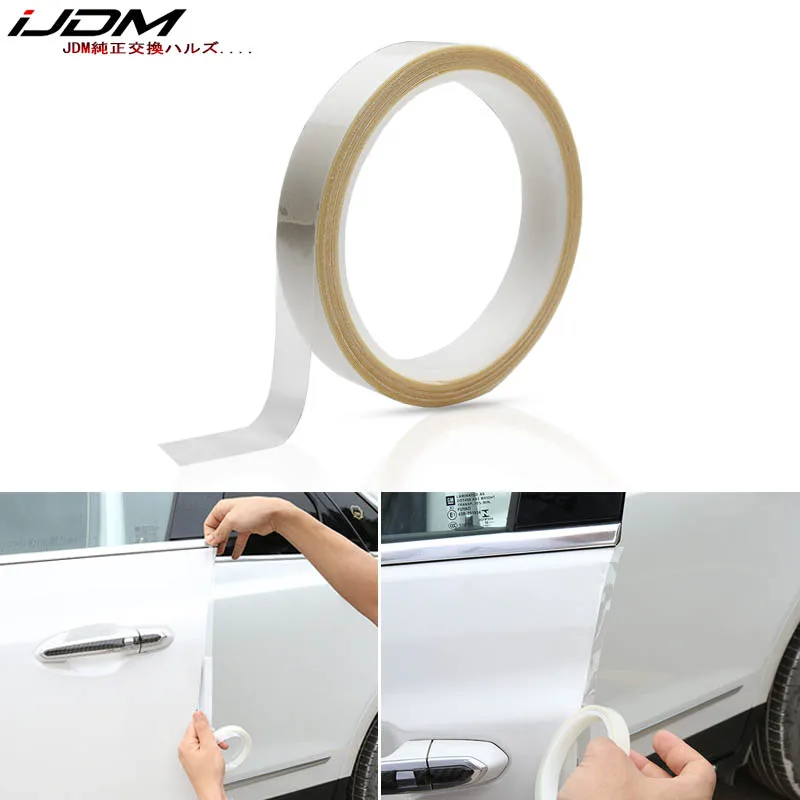 

iJDM 16ft Long Clear Film Car Door Edge Paint Protective Guard Strip For Mini cooper Mustang Audi BMW Door Edge Paint