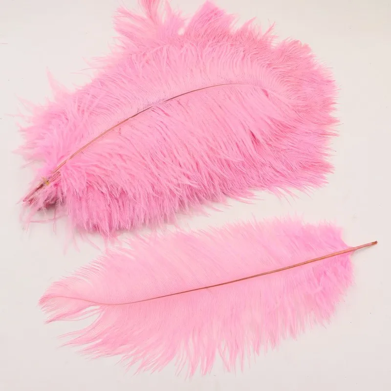 10pcs/lot Wholesale pink ostrich plumes16 18inch40 45cm dyed colored