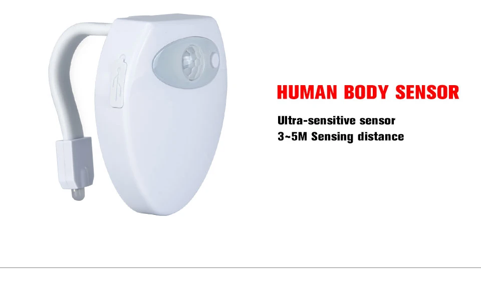 Motion Sensor Toilet Seat Lighting 8 Colors Backlight Toilet Bowl Automatic Night Lamp 3 AAA Seat Sensor Light LED Toilet Lamp (22)