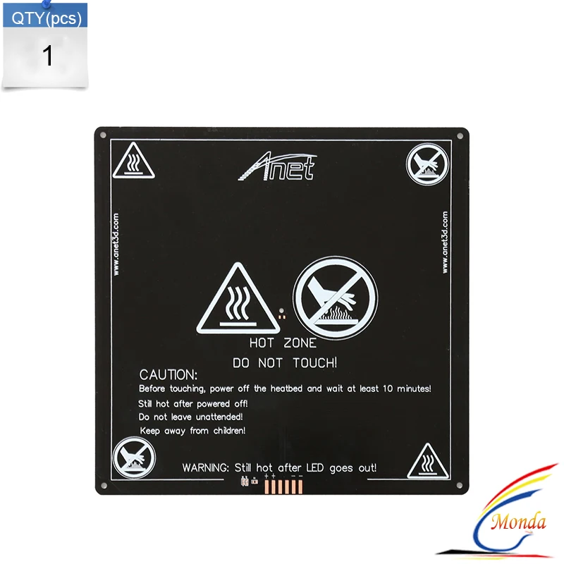 Anet 1PCS black MK3 heatbed latest Aluminum heated bed MK2B Upgraded MK2A for Mendel RepRap 3D