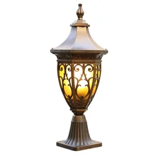 Американская Бытовая уличная садовая лампа, настенный светильник для прохода, двери, светодиодный, для газона, водонепроницаемая колонка, налобный фонарь на стену, LU808192